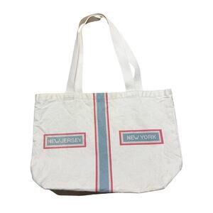 Fishs Eddy New Jersey New York Graphic Print Cream Tote